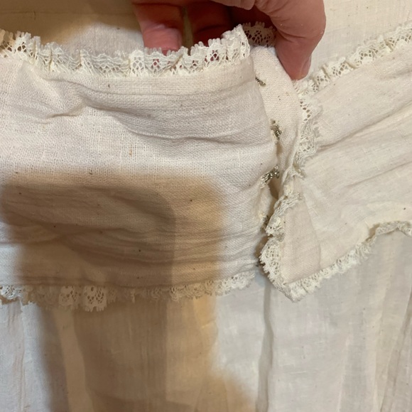 Wedding dress handmade 1975 muslin, lace size 12 - Picture 10 of 17